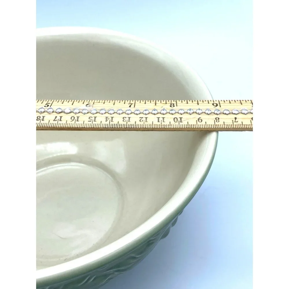Sur La Table Green Grapes and Vines Serving, Mixing Bowl Embossed Raised